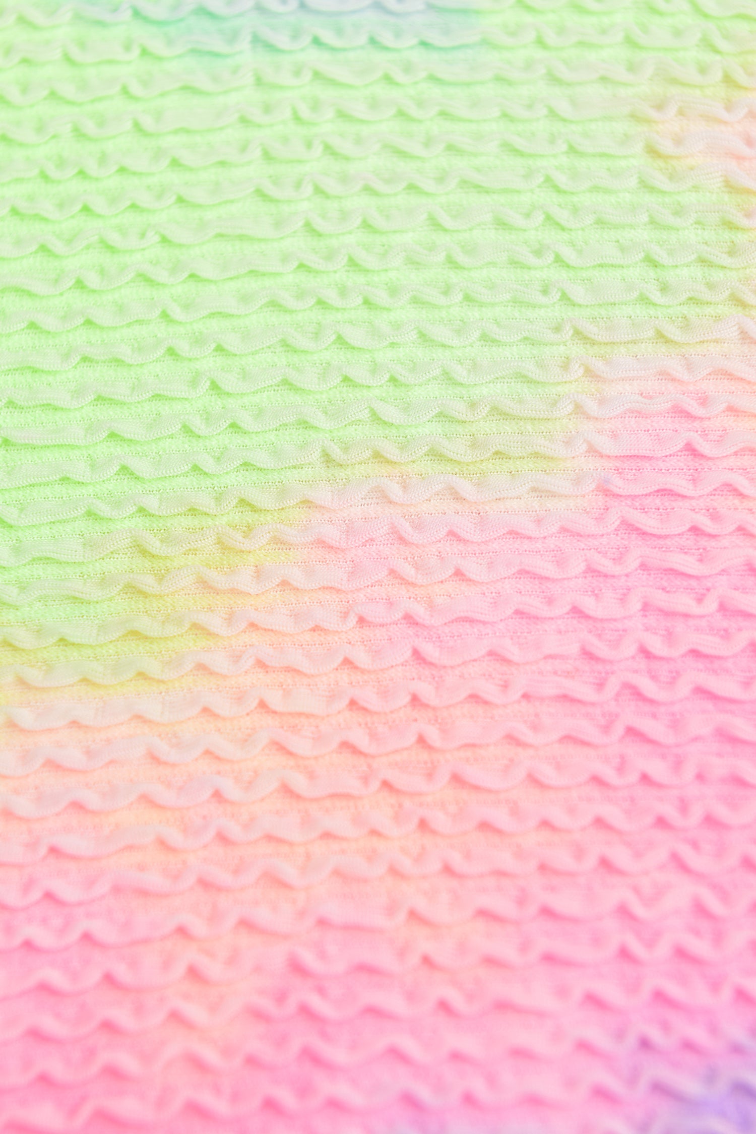 Bikini texturé à col scoop tie-dye avec taille hauteTaille haute