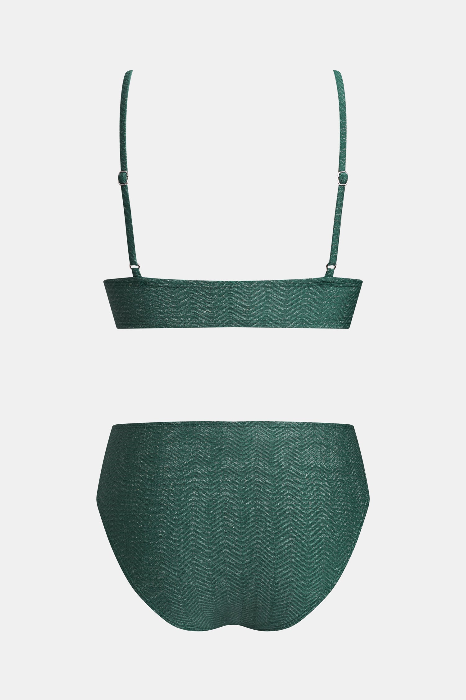 Bikini vert à col en V et hipster taille moyenne🔥HOT