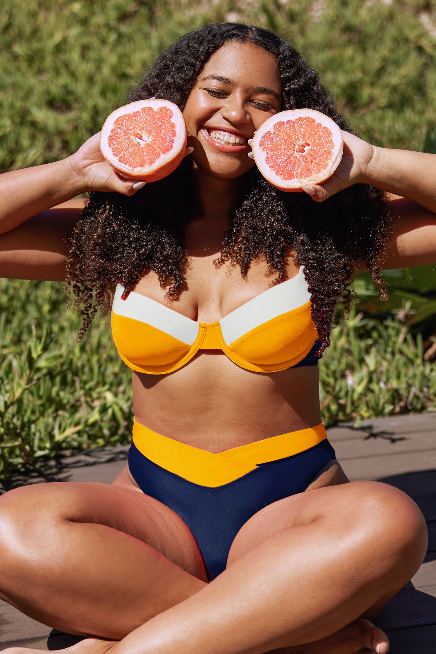 Bikini-Taille haute à bloc de couleurArmature 